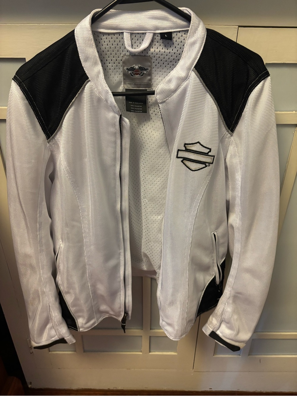 Harley-Davidson Women’s White and Black Mesh Motorcycle Jacket